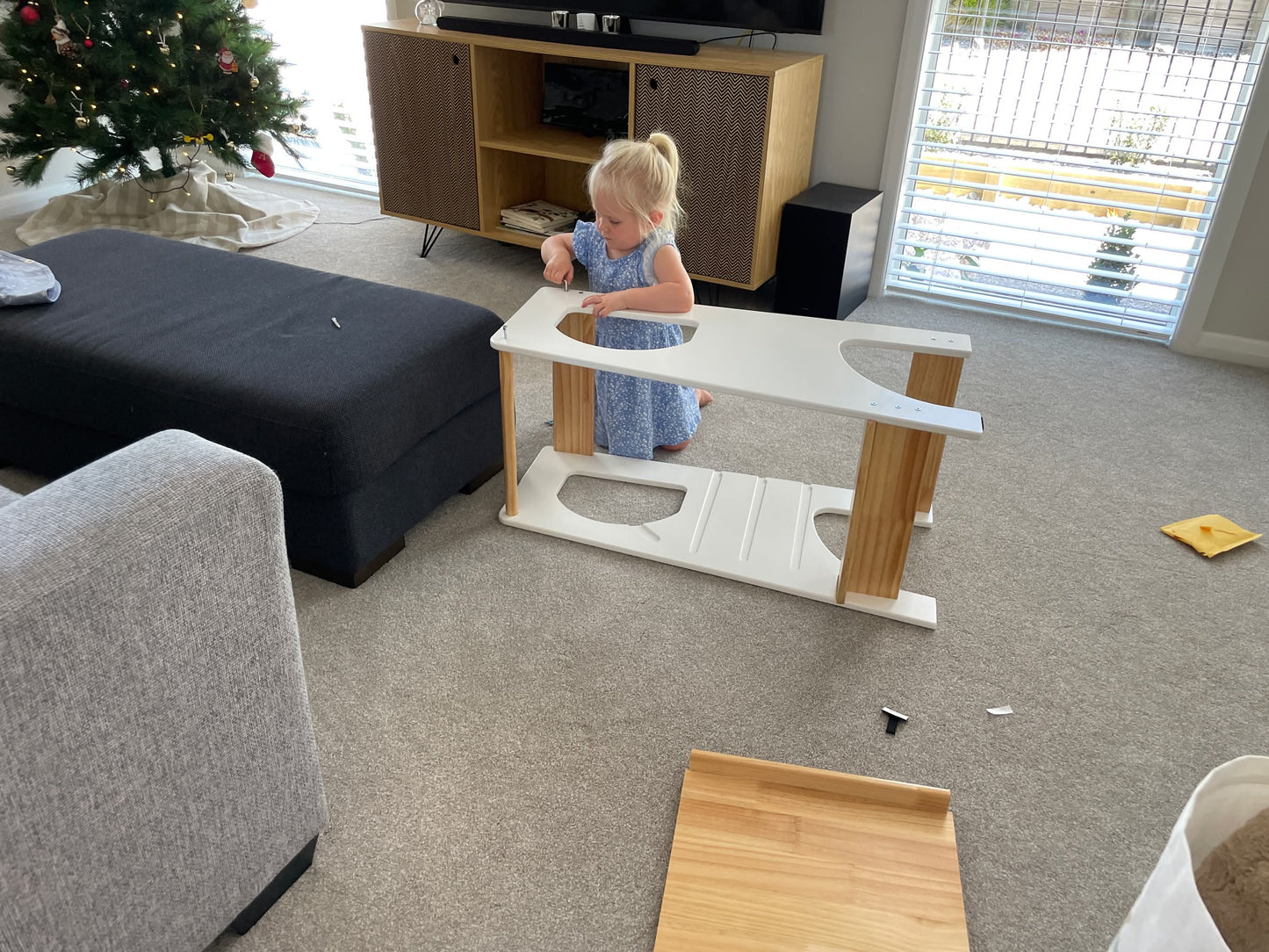 Easy to assemble Learning Towers - Even a toddler can put them together!
