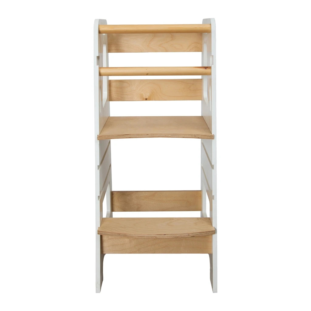 White Learning Support Tower for Toddlers at Kitchen Benchtop nz