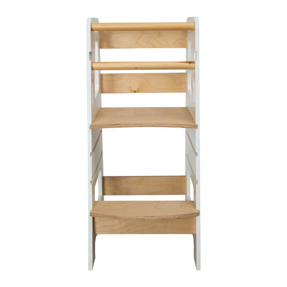 White Learning Support Tower for Toddlers at Kitchen Benchtop nz