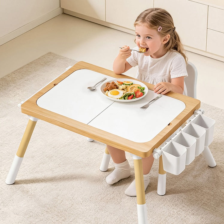 Montessori Play Table & 2 Chair Set – Building Block Top