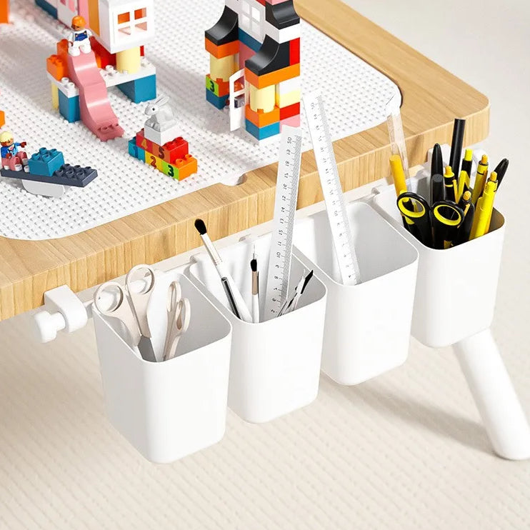 Montessori Play Table & 2 Chair Set – Building Block Top