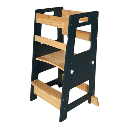 Toddler Tower Montessori Style Kitchen Helper (Navy Blue)