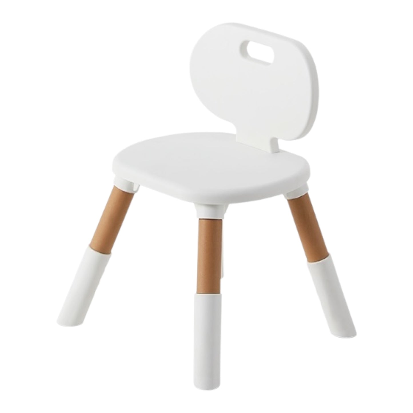Children’s table and chair set with adjustable height legs