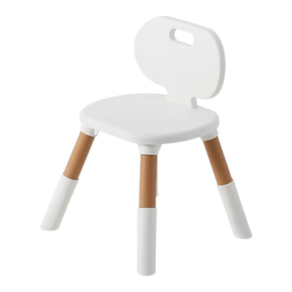 Children’s table and chair set with adjustable height legs